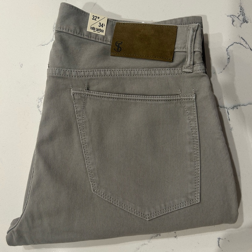 NWT Todd Snyder slim 5 pocket bedford corduroy pant cactus sage green size 32x34 - Picture 6 of 6